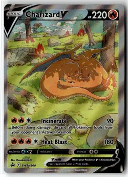 Charizard V ⭐ SWSH260 Holo Promo SWSH Black Star 2019 Pokemon NM - Image 1