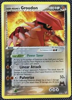 2004 Pokemon EX Team Magma Vs Team Aqua Team Magma's Groudon Non-Holo Rare 9/95 - Image 1