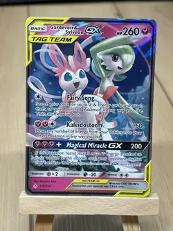 2019 Pokemon Gardevoir & Sylveon Gx Tag Team 130/214 Unbroken Bonds Holo NM - Image 1
