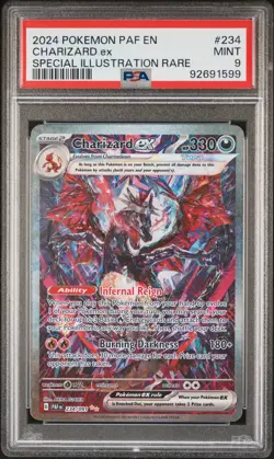 2024 POKEMON PAF EN-PALDEAN FATES SPECIAL ILLUSTRATION RARE CHARIZARD EX PSA 9 - Image 1