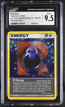 CGC 9.5 R Energy EX Team Rocket Returns 95/109 Reverse Holo STAMPED Pokemon - Image 1