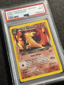 Pokemon TCG Dark Typhlosion 10/105 Neo Destiny Holo Rare WOTC Vintage PSA 9 - Image 2
