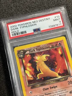 Pokemon TCG Dark Typhlosion 10/105 Neo Destiny Holo Rare WOTC Vintage PSA 9 - Image 3
