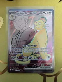 Pokemon TCG Team Rockets Persian EX Full Art 219/182 Destined Rivals Ultra Rare - Image 1