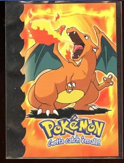Charizard #06 Die Cut Topps The Movie 6 of 12 Ex/NM Black Logo Pokemon - Image 1