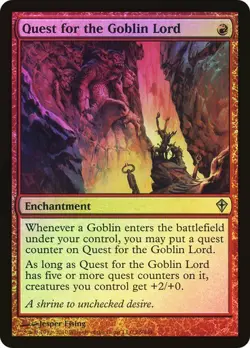 Quest for the Goblin Lord Foil x1 Worldwake MTG Magic the Gathering Red Card - Image 1