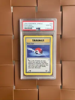 Pokemon TCG Jungle 1999 Poke Ball 1st Edition Card 64/64 PSA 10 - Image 3