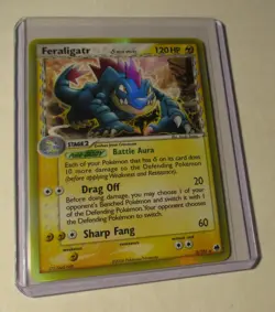 Pokemon TCG Delta Species Feraligatr 2/101 Reverse Holo Card 2006 Played RARE - Image 1