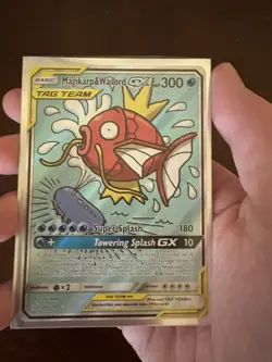 Pokemon Sun and Moon Team Up Magikarp Wailord GX Alternative Art Card 161/181 - Image 1