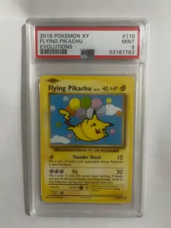 Flying Pikachu 110/108 XY Evolutions 2016 Pokemon Card PSA GEM MT 9 *In Hand* - Image 1