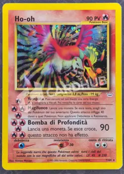 CARTA POKEMON HO-OH NEO REVELATION 7/64 HOLO ITA TCG CARD - Image 1