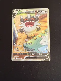 Galarian Perrserker V Alternate Full Art Holo Card 184/196 Lost Origin NM - Image 1