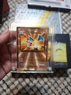 Pokemon TCG 2021 Celebrations Gold Metal Charizard Promo Card 25th Anniversary - Image 2