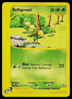 Pokemon Card - Bellsprout Aquapolis 45/147 Non Holo - Image 1