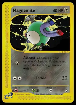 Pokemon Card - Magnemite Aquapolis 52/147 Uncommon Non Holo - Image 1