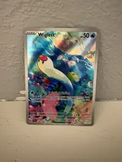 Pokemon TCG Wiglett Scarlet & Violet Base Set Holo Illustration Rare Card - Image 1