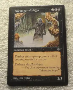 1X HARBINGER OF NIGHT Mirage NM/LP mtg Magic Gathering Card Reserved List - Image 1