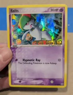 Pokemon Card Ralts 61/106 Reverse Holo Stamp EX Emerald 2005 - Image 1