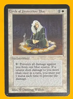 MTG CIRCLE OF PROTECTION: BLUE Alpha (OldManMTG 012-846) - Image 1