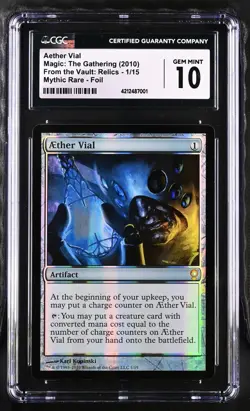 AETHER VIAL From the Vault: Relics Foil Mythic CGC 10 MTG [Nostalgium] - Image 1