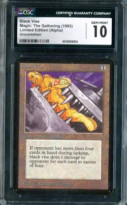 MTG Magic the Gathering Alpha Black Vise CGC 10 NM psa bgs - Image 1