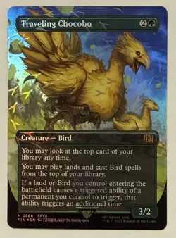 Traveling Chocobo Borderless Chocobo Track Foil - Mythic - Final Fantasy MTG - Image 1