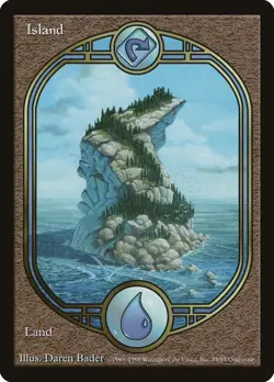 Island (UGL) Unglued Land LP Magic: The Gathering 85 Normal - Image 1