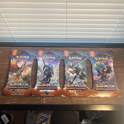 Pokemon Sun & Moon BURNING SHADOWS Sleeved Booster Full Art Set - Image 1