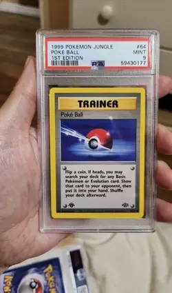 1999 Pokemon Jungle 1st Edition Poke Ball #64 PSA 9 Mint - Image 1