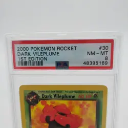 2000 POKEMON ROCKET 1ST EDITION #30 DARK VILEPLUME PSA 8 - Image 4
