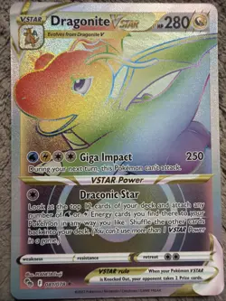Dragonite VSTAR (Secret) 081/078 Pokemon GO - Rainbow Rare Full Art - NM Holo - Image 1