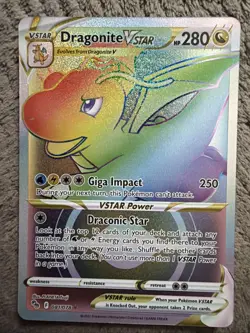 Dragonite VSTAR (Secret) 081/078 Pokemon GO - Rainbow Rare Full Art - NM Holo - Image 3
