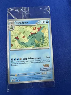 Pokemon Illustration Contest 2024 Sealed Set Of 3 Feraligatr Toxtricity Pikachu - Image 1