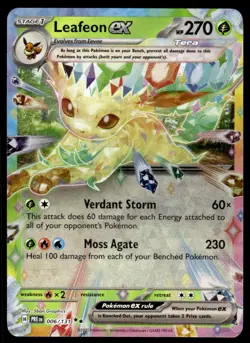 Pokemon TCG SV: Prismatic Evolutions #006/131 Leafeon ex NM - Image 1