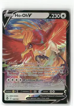 Pokemon Ho-Oh V Ultra Rare SWSH12: Silver Tempest 140/195 NM - Image 1