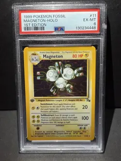Pokemon TCG Magneton 1999 11/62 Holo PSA 6 - Image 1