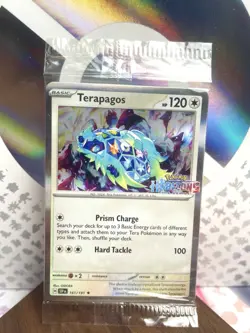 Terapagos/Sprigatito 161/191 Best Buy Promo Horizons Stamped Sealed Pokemon TCG - Image 1