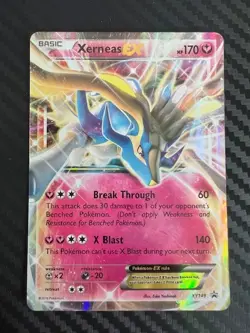 Pokemon TCG Shiny Xerneas EX XY149 Black Star Promo DMG - Image 1