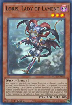 Loris, Lady of Lament - POTE-EN092 - Super Rare - 1st Edition - Lightly Played - Image 1