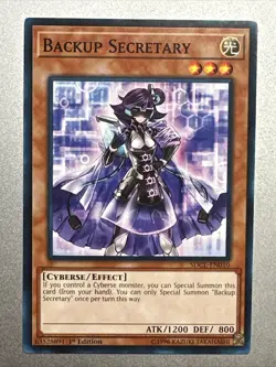 1x Backup Secretary SDCL-EN010 Yu-Gi-Oh! 1st Edition Common Mint/Near Mint NM - Image 1