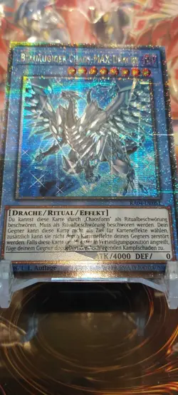yugioh BLAUAUGIGER CHAOS-MAX-DRACHE RA04-DE051 Quarter Century Secret DEUTSCH - Image 2