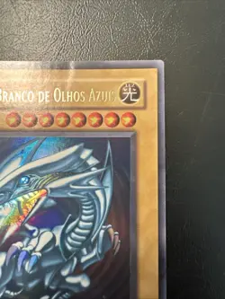 Yu Gi Oh Blue Eyes White Dragon DIK-P001 1st Edition Portuguese LP - Image 3