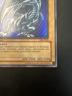 Yu Gi Oh Blue Eyes White Dragon DIK-P001 1st Edition Portuguese LP - Image 5