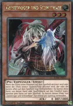 yugioh GEISTEROGER UND SCHNEEHASE RA04-DE015 Quarter Century Secret Rare DEUTSCH - Image 1