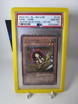 PSA 10 Gem Mint! Yu-Gi-Oh! Hane-Hane Rare 1st Edition LOB-110 Legend Of Blue Eye - Image 1