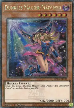 yugioh DUNKLES MAGIER MADCHEN RA04-DE107 Quarter Century Secret Rare DEUTSCH - Image 1