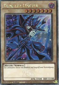 yugioh DUNKLER MAGIER RA04-DE001 Quarter Century Secret Rare DEUTSCH - Image 1