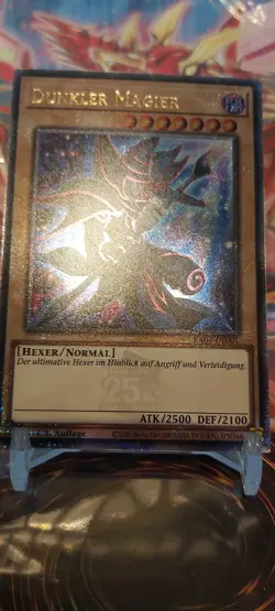 yugioh DUNKLER MAGIER RA04-DE001 Quarter Century Secret Rare DEUTSCH - Image 2