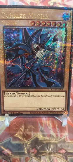 yugioh DUNKLER MAGIER RA04-DE001 Quarter Century Secret Rare DEUTSCH - Image 3