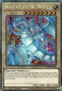 yugioh BLAUAUGIGER W.DRACHE RA04-DE002 Quarter Century Secret Rare DEUTSCH - Image 1